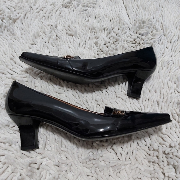 Salvatore Ferragamo black patent leather heels- size 7.5 - Picture 8 of 10
